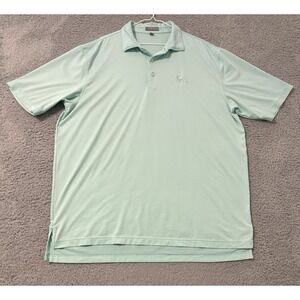 Peter Millar Men's Size‎ Xl Polo Shirt Green Striped Golf  Cabo Del Sol Preppy